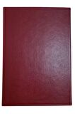 Acar Termo Deri Esnek Kapaklı 21*30 Cm 128 Sayfa 1.Hamur 100 gr Kareli Defter Bordo