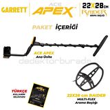 Garrett Ace Apex Basic Dedektör Raider Başlıklı (22x28cm)