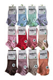 Abani Classic 12 Çift Esinti Bambu Patik Pastel Renkli Kadın Çorap