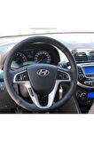 Hyundai Accent Blue 2010-2016 Noktalı-düz Model Araca Özel Direksiyon Kılıfı