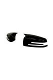 Mercedes Benz için W176 W246 W204 W212 W221 C117 X204 X156 Batman Yarasa  ayna kapağı piano black