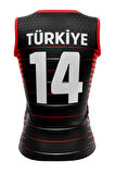 Voleybol Forması Türkiye Model Dijital Baskı Kişiye Özel Tasarım Tek Üst