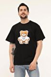 Erkek Overfit Baskılı Desenli Kısa Kollu T-shirt