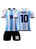 Arjantin Milli Takım 2022/2023 Dünya Kupası Messi 10 Çocuk Forma Ve Şort Takımı