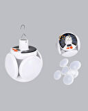 Güneş Enerjili ve USB Şarjlı LED Kamp Lambası – 5 Farklı Işık Modlu, Askılı Tasarım