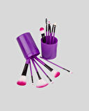 Ultra Yumuşak 12’li Makyaj Fırça Seti – Dökülme Yapmaz, Dalin Şampuan ile Temizlenebilir