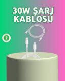 Orijinal Kalite 30W Type-C Lightning Hızlı Şarj Kablosu – 1.2m Dayanıklı
