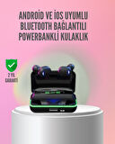 Powerbank Özellikli Bluetooth 5.1 Kulaklık Oyun ve Müzik İçin