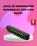 Fosforlu Araç İçi Park Kartı Numaratörü