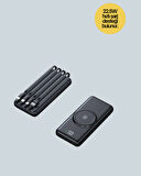 10000mAh Kablosuz ve Hızlı Şarj Destekli Powerbank – Taşınabilir Şarj Gücü