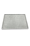 Yerli Üretim Süet Kumaş Gri Renk 34/24 Cm Takı Servis Sunum Tablası