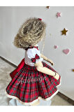 Kız Çocuk Ekose Elbise, Ekose Vintage Elbise, Kız Çocuk Yeni Yıl Elbisesi
