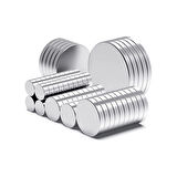 50 Adet 10x1mm Yuvarlak Neodyum Mıknatıs Güçlü Dayanıklı Magnet Nikel Kaplama