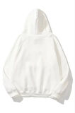 35 AVM 3 İplik Pamuklu Unisex Kapşonlu Sweetshirt - Beyaz