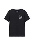 35 AVM Baskılı T-shirt - Siyah