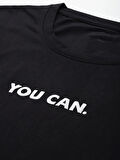 35 AVM Baskılı Oversize T-shirt - Siyah