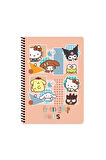 Keskin Color Hello Kitty and Friends Çizgili Defter | 16,5 x 22,5 cm | Spiralli – 80 Yaprak