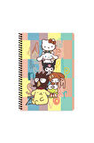 Keskin Color Hello Kitty and Friends Çizgili Defter | 16,5 x 22,5 cm | Spiralli – 80 Yaprak