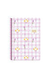 Keskin Color Kawaii Çizgili Stickerli Defter | 16,5 x 22,5 cm | Spiralli – 80 Yaprak