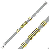 Gümüş Taşlı File Kadın Bileklik