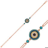 Gümüş Rose Nazar Kadın Bileklik