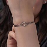 Gümüş Aşk Düğüm Kadın Bileklik