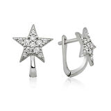 Gümüş Yıldız Küpe