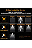 2 Adet Hareket Sensörlü 128 Led Solar Bahçe Sokak Lambası Kumandalı 3 Modlu Güneş Enerjili Büyük Boy