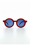 Sevimli Çocuk Güneş Gözlüğü Kırmızı Yuvarlak Çerçeve UV 400 Korumalı CE Belgeli Çocuk Güneş Gözlüğü