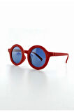 Sevimli Çocuk Güneş Gözlüğü Kırmızı Yuvarlak Çerçeve UV 400 Korumalı CE Belgeli Çocuk Güneş Gözlüğü