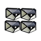4 Lü Paket Bahçe Aplik Bahçe Lambası Bahçe Aydınlatma Güneş Enerjili Bahçe Lambası 100 LED 4lü Paket Bahçe Aplik Bahçe Lambası Bahçe Aydınlatma