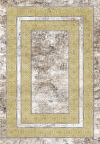 Gold-Krem Dot Keçe Kaymaz Taban Modern Salon Saçaksız Halı B1177