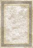 Krem-Gold Dot Keçe Kaymaz Taban Salon-Hol Saçaksız Halı B1181