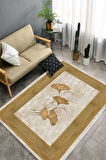 Gold Dot Keçe Kaymaz Taban Modern Salon Saçaksız Halı B1233