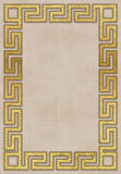 Krem-Gold Dot Keçe Kaymaz Taban Versace Salon Saçaksız Halı B1239