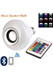 Akıllı Led Bluetooth Hoparlör Uzaktan Kumandalı Ampul Lamba
