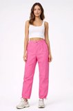 Aesco Paraşüt Kumaş Pantolon Bel Ve Paça Ayarlanabilir Lastikli Spor Pantolon - Pembe