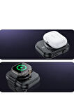 5.000 mAh 3in1 20W Type-C Çıkışlı 15W Kablosuz Şarj 3W Kulaklık Şarj ve 2.5W Saat Şarj Destekli PD Hızlı Şarj Magsafe Powerbank