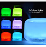 Uzaktan Kumandalı 500 Ml Ultrasonik Hava Nemlendirici Aromaterapi Uçucu Yağ Difüzörü 7 Renk Led Işıklı