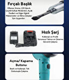 Şarjlı Araç Süpürgesi 16000pa 3 Kademeli Vakumlu Üflemeli AHV-03 Auhma