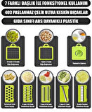 Sebze Doğrayıcı Dilimleyici Dicer 13 Parça Hazneli Çok Fonksiyonlu Rende Seti Mutfak Chopper 