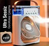 600 Ml Ultrasonik Hava Nemlendirici Buhar Makinesi Ve Aroma Difüzörü ve Buzlu Klima Rgb Işıklı