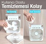 600 Ml Ultrasonik Hava Nemlendirici Buhar Makinesi Ve Aroma Difüzörü ve Buzlu Klima Rgb Işıklı