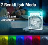 600 Ml Ultrasonik Hava Nemlendirici Buhar Makinesi Ve Aroma Difüzörü ve Buzlu Klima Rgb Işıklı