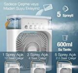 600 Ml Ultrasonik Hava Nemlendirici Buhar Makinesi Ve Aroma Difüzörü ve Buzlu Klima Rgb Işıklı