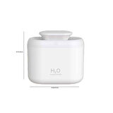 H2O Humidifier 3300 ml Ultrasonik Hava Nemlendirici Buhar Makinesi ve Aroma Difüzörü Çift Buhar Çıkışlı Rgb Işıklı