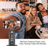 Akıllı Yüz Takipli Tripod 360° Dönebilen Selfie Video Gimbal Robot Kameraman Akıllı Telefon Tutucu