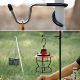 Kamp İçin Çok Fonksiyonlu SŞekilli Direk Askısı Kaymaz Pasnmaz Çelik Eşya Asma Kancası