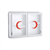 Cam 2 Kapaklı Ecza Dolabı