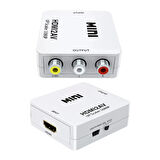 Hdmı To Rca Mini Model 1920x1080 Plastik Kasa Çevirici Konvertör